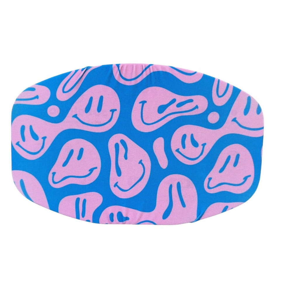NWT $2/20 GoggleSoc Pro Soc Goggle Cover Trippy Smiley Faces Blue Pink